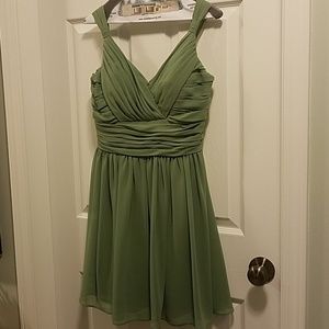 Sage Green knee length Formal Dress